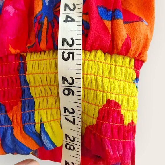 Tracy Evans Womens‎ Top Sz XL V-Neck Long Sleeve Blouse Floral Tropical Resort - Picture 16 of 16